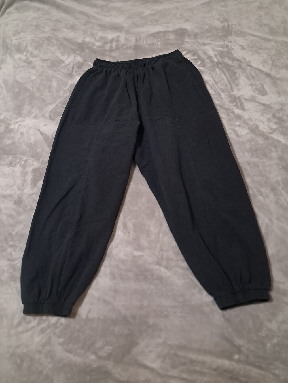 Kidoriman Men's Black Elastic Waist Balloon Leg Cotton Jogger Pants Sz. M